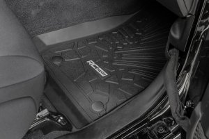 Jeep Wrangler JL Unlimited Floor Mats - Front - Rough Country - Flex-Fit - '18-'24